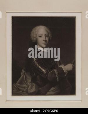 Jacobite Breitseite - Porträt von Prinz Henry als junger Mann. Stockfoto