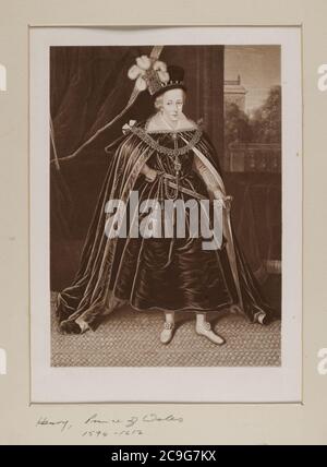 Jacobite Breitseite - Porträt von Henry, Prince of Wales (1594- 1612). Stockfoto