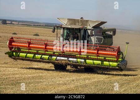 Mähdrescher Harvester Tschechische Republik Feld Stockfoto