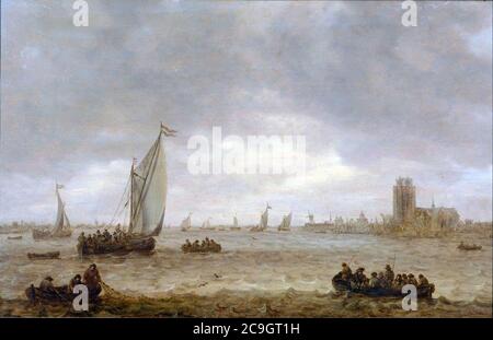 Jan van Goyen - Mündung der Maas (Dordrecht) Stockfoto