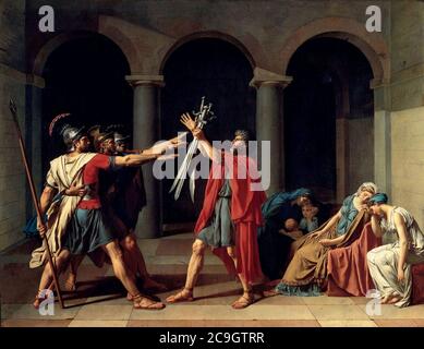 Jacques-Louis David, Le Serment des Horaces. Stockfoto