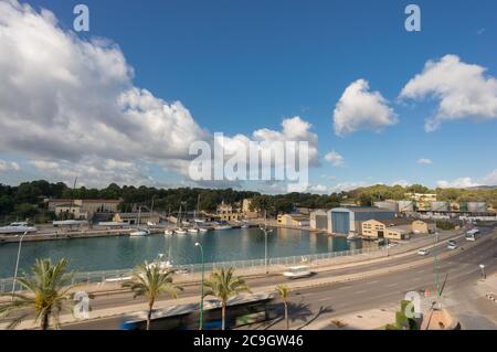 Palma de Mallorca Porto Pi Blick auf Balearen, Spanien, Zeitraffer. Stockfoto