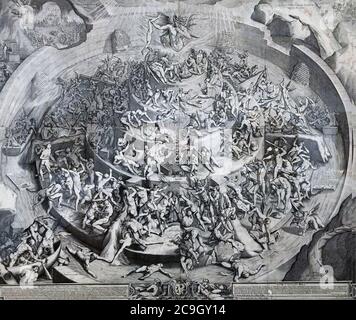 Jacques Callot nach Bernardino Poccetti - Inferno nach Dante. Stockfoto