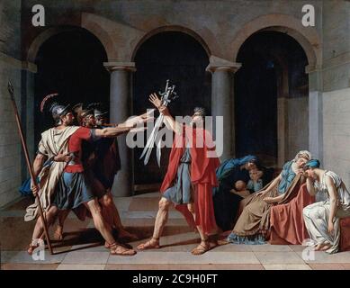 Jacques-Louis David, Le Serment des HoracesFXD. Stockfoto