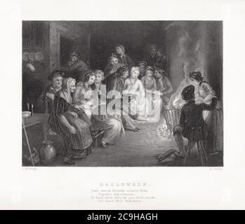 J. M. Wright - Edward Scriven - Robert Burns - Halloween. Stockfoto