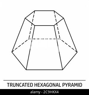 Verkürzte Sechseckige Pyramide Stock Vektor