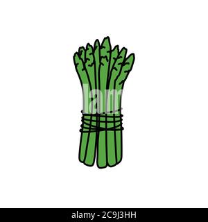 Spargel Doodle Symbol, Vektor-Illustration Stock Vektor