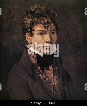 Jacques-Louis David - Porträt von Ingres Stockfoto