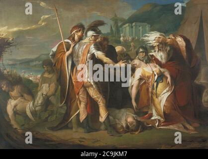 James Barry - König Lear weint über den Toten Körper von Cordelia Stockfoto