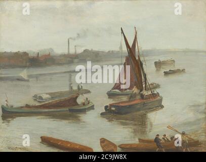 James McNeill Whistler - Grau und Silber, Old Battersea Reach Stockfoto