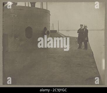 James River, Virginia. Deck und Revolver der U.S.S. Monitor Stockfoto