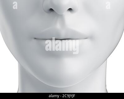 Weiblicher Mund, Abbildung. Stockfoto