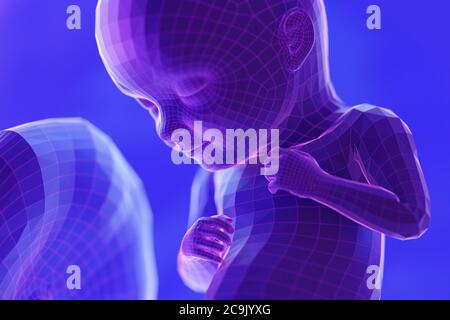 Fetus, Woche 32, Abbildung. Stockfoto