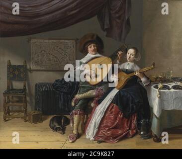 Jan Miense Molenaer - Selbstporträt mit Judith Leyster, Duett 179N09102 769JX. Stockfoto