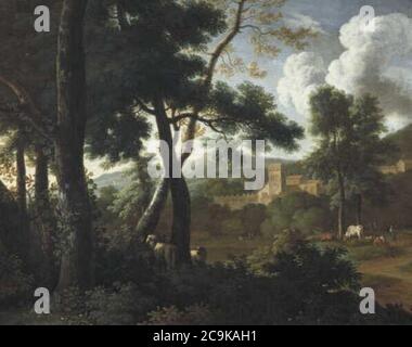 Jan van der Meer (II) - Italiaans landschap Stockfoto