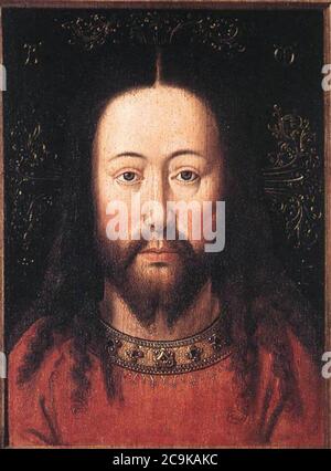 Jan van Eyck - Porträt Christi Stockfoto