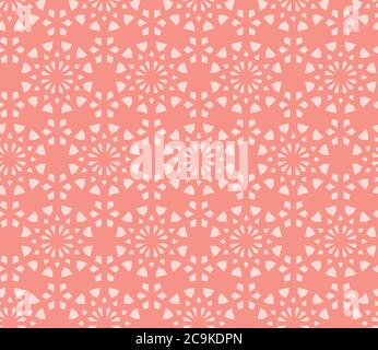 Koralle orange Farbe geometrisches Muster. Vektor wiederholende Textur für Stoff-Design, Stoff, Textil Stock Vektor