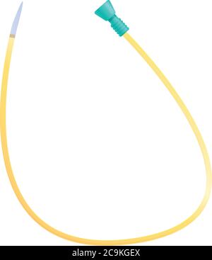 Symbol für Venenkatheter. Karikatur des Vektorsymbols für den venösen Katheter für Webdesign auf weißem Hintergrund isoliert Stock Vektor