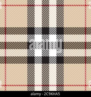 Vintage Tartan Textur nahtloses Muster. Traditionelle schottische karierte karierte karierte Ornamente. Farbige geometrisch überschneidende gestreift Vektor-Illustration. Stock Vektor