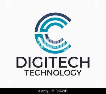 Technologie-Logo, Tech-Firma Logo Vektor-Design, Vollständige Vektor-Vorlage Eps 10 Stock Vektor