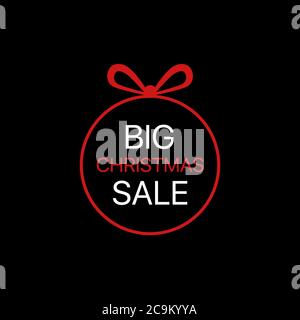 Große Weihnachten Verkauf Geschenkbox Symbol Stock Vektor