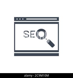 Website Optimierung Vektor Glyph Symbol Stock Vektor