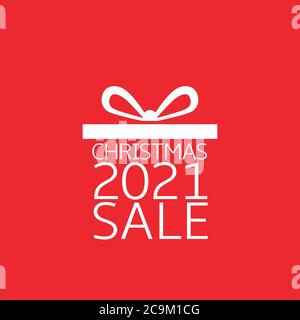 Einfache Weihnachts-Geschenkbox Symbol Stock Vektor