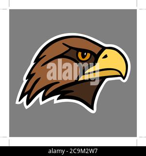 Adler. Der Kopf eines Raubvogels. Stock Vektor