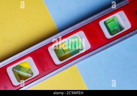 Makrofoto der Gebäudeebenenbalance Stockfoto
