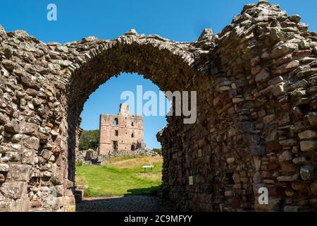 Schloss Norham, Northumberland, England. Stockfoto