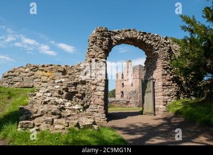 Schloss Norham, Northumberland, England. Stockfoto