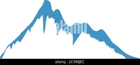 Cold Mountain Form Symbol auf weißem Hintergrund, flachen Stil, Vektor-Illustration Stock Vektor