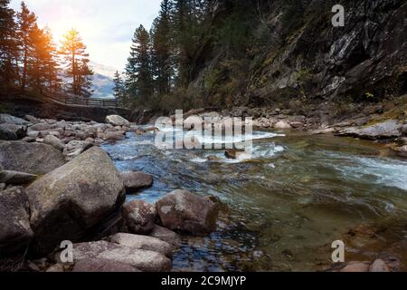 Krimmler Wasserfalle - schöne Berglandschaft. Österreich Stockfoto