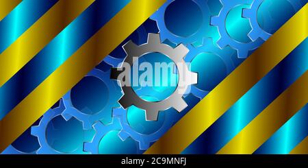 Abstrakt glänzend Maschine Getriebe technologischen Hintergrund Stockfoto