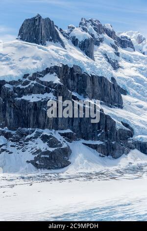 Nördliches patagonisches Eisfeld, Luftansicht, Laguna San Rafael Nationalpark, Aysen Region, Patagonien, Chile Stockfoto