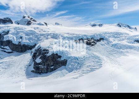 Nördliches patagonisches Eisfeld, Luftansicht, Laguna San Rafael Nationalpark, Aysen Region, Patagonien, Chile Stockfoto