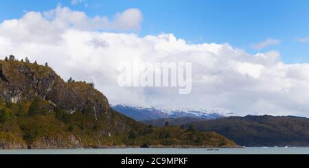 Caleta Tortel Landschaft, Aysen Region, Patagonien, Chile Stockfoto