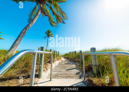 Smathers Beach Eingang in Key West. Florida Keys, USA Stockfoto