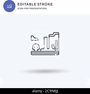 Canyon Icon Vektor, gefülltes flaches Schild, solides Piktogramm isoliert auf weiß, Logo Illustration. Canyon Symbol für Präsentation. Stock Vektor