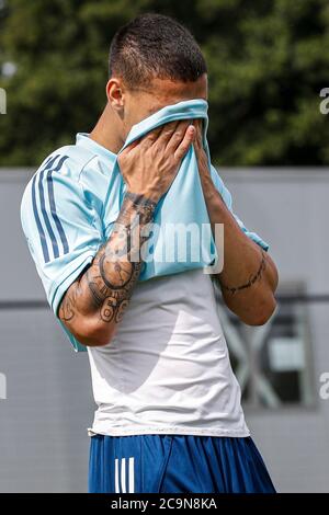 AMSTERDAM , 01-08-2020 , Sportpark de Toekomst , Niederländischer Fußball , Eredivisie , Saison 2020 / 2021. Ajax Spieler Antony während der Trainingseinheit von Ajax Stockfoto