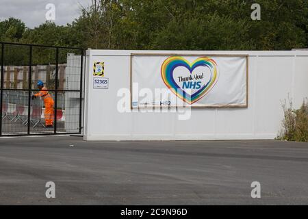 25. Juli 2020 - London, UK: Zeichen der NHS in Coronavirus Bemühungen danken Stockfoto