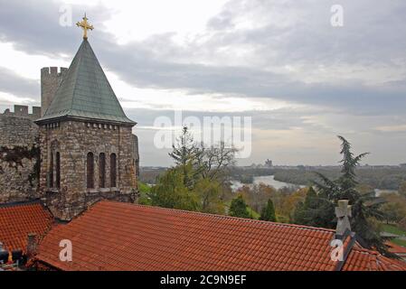 Ruzica Kirche in Belgrad, Serbien. Der Name bedeutet kleine Rosenkirche und es ist eine serbisch-orthodoxe Kirche im Kalemegdan Park in der Nähe der Festung Belgrad Stockfoto