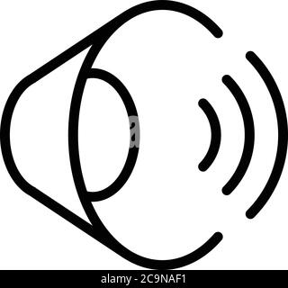 Sound-Symbol des Betriebssystems, Gliederungsstil Stock Vektor