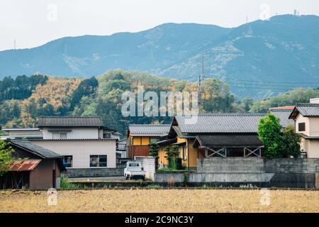 Japanisches Landdorf Uchiko Stadt in Ehime, Shikoku, Japan Stockfoto