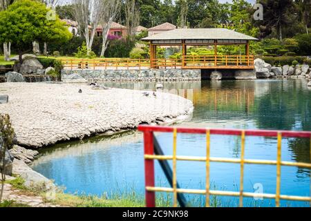 Schöner japanischer Garten in La Serena, Chile Stockfoto