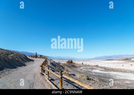 Harmony Borax Works, Furnace Creek, Death Valley National Park, Kalifornien, USA Stockfoto