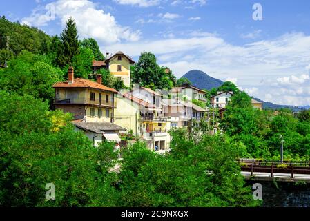 Das Dorf Cossogno im Nationalpark Val Grande, Region Piemont, Italien Stockfoto