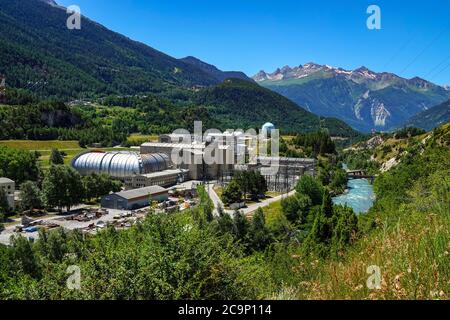ONERA Französisches Luftfahrtforschungszentrum, Windkanäle, Avrieux, Modane, Maurienne-Tal, Frankreich Stockfoto