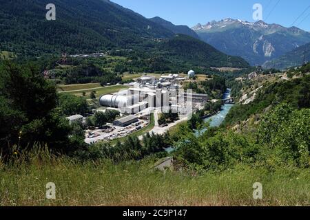 ONERA Französisches Luftfahrtforschungszentrum, Windkanäle, Avrieux, Modane, Maurienne-Tal, Frankreich Stockfoto