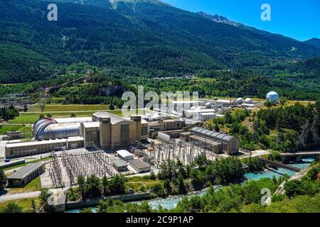 ONERA Französisches Luftfahrtforschungszentrum, Windkanäle, Avrieux, Modane, Maurienne-Tal, Frankreich Stockfoto
